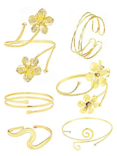 Frauen Blumen Dekor elegante Armreifen für den täglichen Anlass