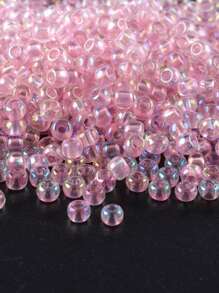 GO2CJBEADS 10克多色2毫米银线圆形洛可可玻璃种子珠，可DIY手链