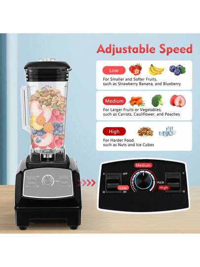 Rainaut 110V 2200W Smoothie Blender, Commercial Blender, Countertop Blender For Smoothies And Shakes With 402 Stainless Steel Ainless Steel deal from Shein