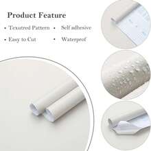 1 Roll Solid Color Premium PVC Self-Adhesive Wallpaper, Waterproof & Moisture-Proof Home Decor Wallpaper, Removable And Reusable Wallpaper For Bedroom, Living Room, Kitchen, Bathroom, Office Wall Paper Wall Stickers Room Decor Wall Decor Living Room Decor - Beige - View 7