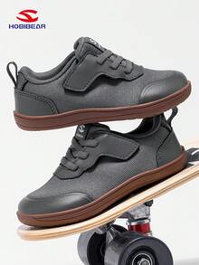 HOBIBEAR HOBIBEAR Kids Sports Shoes, Boys Girls Barefoot Shoes, Outdoor Comfortable Walking Shoes With Hook And Loop Rubber Sole, Non-Slip, Breathable, Easy To Wear, Suitable For All Seasons, School Shoes