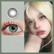 1 pair of colored soft contact lenses, eye makeup lenses, cosmetic contact lenses, with a lifespan of one month, suitable for daily use and wear Los colores se envían al azar, todos son hermosos. Lentes de contacto verdes, naturales y atractivos. Lentes de contacto verdes. Lentes de contacto grises. Lentes de contacto grises. Lentes de contacto verdes. Lentes de contacto verdes. Atención: El color se envía al azar - Violeta elegante - Ver 1
