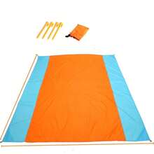1 Large Beach Mat, Oversized Sand/Moisture Resistant Beach Blanket, Foldable Waterproof Pocket Beach Blanket, Portable And Lightweight Picnic Beach Mat, Quick Drying Outdoor Picnic Mat, Durable Waterproof Sand Resistant Beach Blanket, Sand Resistant, Portable Outdoor Blanket, Ideal Choice For Picnicking, Traveling, Camping, And Hiking, Enjoying A Beach Without Chaos, A Must-Have For Travel, With Multiple Sizes And Colors To Choose From