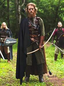 1 chiếc khăn choàng vai kiểu Viking thời Trung cổ phong cách Steampunk, có dây đeo eo, dùng làm trang phục hóa trang Halloween, vua tiên, chiến binh, hiệp sĩ. - Nhiều màu - Xem 6