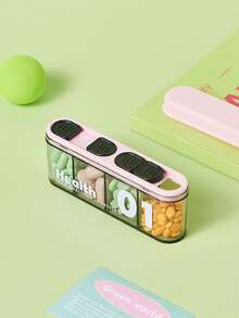 1 szt. Przenośne, przenośne, przenośne pudełko na leki, cztery siatki, trzy posiłki dziennie, opakowanie i pudełko do przechowywania leków, ultramini butelka na leki