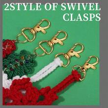 S524PCS Key Chain Making Kit Keychain Making Supplies Keychain Craft Supplies Key Chain Clips Lanyard Snap Hooks Key Rings And Jump Rings For Jewelry Lanyard Making Gold - 金色 - 查看 3