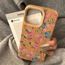 Funda de piel sintética suave con lente alta y diseño colorido para phone 13 Pro, 14 Plus, 16, XS, 11, 15 y 12. Funda de piel sintética suave. - Colores mixtos 1 - Ver 4