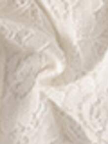 coviviky Vestido de estilo cheongsam de manga larga con encaje blanco para niñas, vestido inspirado en la cultura china con elegante encaje y falda de malla, uso formal e informal sofisticado y lindo