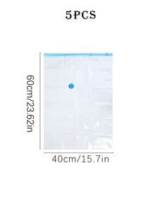 1/3/5 حقيبة تخزين فراغية موفرة للمساحة، حقيبة سفر بلاستيكية محمولة، حقيبة تخزين الملابس، حقيبة تخزين فراغية من البولي إيثيلين تيريفثالات، حقيبة تخزين فراغية شفافة بسيطة للاستخدام المنزلي للملابس والبطانيات والقمصان، منظم مساحة منزلي لغرفة النوم والحمام والخزانة.