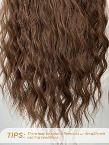 24-Inch V-Shaped Ombre Clip-In Hair Extensions, Water Wave, Heat-Resistant Synthetic Fiber, Suitable For Women, Girls, Parties And Daily Wear - Two-Tone - View 8