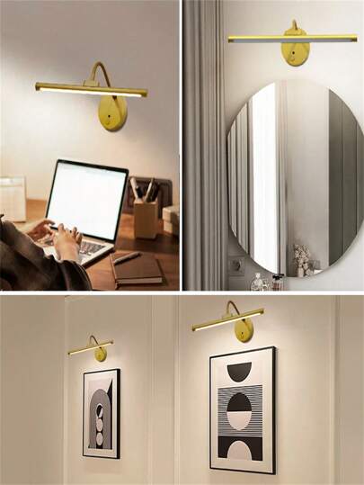 1pc Moderne LED Wand Lamp Remote Dimmable Art Verlichting Temperatures, Timer, USB Cable Included, Metal Finish, Semi Flush Mount Gallery Display, Lights Bedroom, Lighting Ceilin(1800mAh) view 10