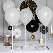 10/20 Sets Balloon Stick Stand, Holder With Base For Table Desktop Centerpiece, Birthday , Wedding, Halloween, Christmas, New Year And All Party Decoration (15.7 Inch White)