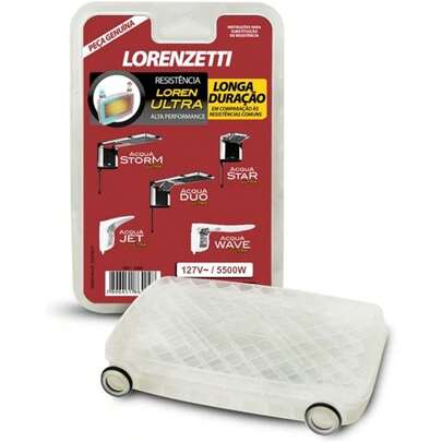 Resistência Lorenzetti Acqua Ultra 3065 127V 5500W Original Chuveiro Aquecedor Elétrico Banho Quente Reposição Alta Potência Compatível