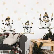 Adesivo da parete rimovibile in PVC con pupazzo di neve e fiocchi di neve - Decorazione festiva per cucina, bagno, camera da letto - Decorazione natalizia con design a pupazzo di neve e sciarpa, decorazione per il bagno | Tema festivo allegro | Adesivo in PVC, decorazioni natalizie, decorazioni di Ognissanti, decorazioni natalizie, decorazioni del Ringraziamento, decorazioni per matrimoni, decorazioni per la casa, decorazioni autunnali, decorazioni per feste di compleanno, forniture per feste, decorazioni per festival indoor, decorazioni per pareti, ornamenti di Ognissanti