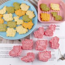 Cookie Cutters,3D Embossers Set ,3D DIY Cartoon Pressable Biscuit Mold DIY Cookie Stamp Kitchen Accessories Pastry Bakeware,Frosting Cutting Mold Fondant Baking Tools. Wedding Festival Wedding Gifts Wedding Cake Tools