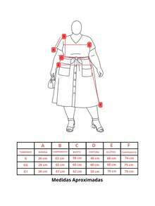 Women's Plus Size Linen Set Basic Blouse And Midi Skirt Social Evangelical Fashion Cargo Pocket With Buttons And Bow - 鏽棕色 - 查看 4