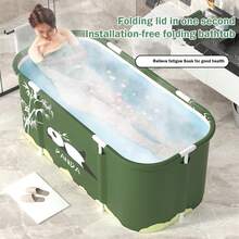 Bañera de Hielo Portátil para Spa y Gimnasio en Casa, Sistema de Drenaje Dual, Sin Necesidad de Instalación, Diseño Moderno Beige, Perfecta para Relajación, Regalo de Navidad y Halloween, Baño de Agua Fría | Bañera Elegante | Fácil de Montar - Verde - Ver 6