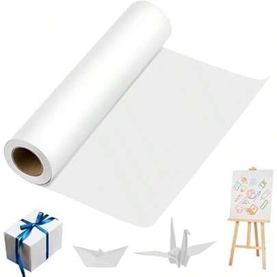 White Kraft Paper Roll For Art Craft 12 X 393 In White Wrapping Paper For Gift Easel Paper Roll For Drawing Painting Bulletin Board Poster Banner