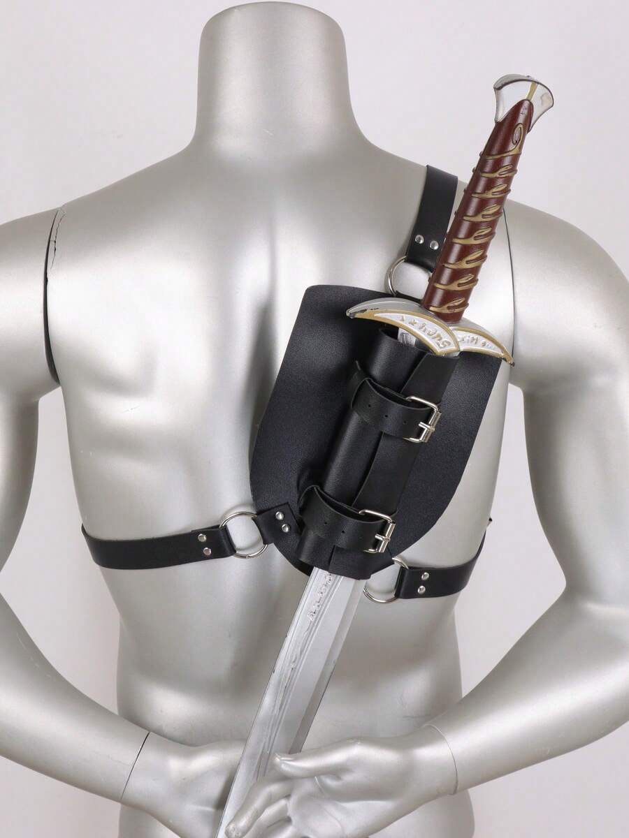 1PC Trang phục cosplay Viking thời Trung cổ, bao kiếm đeo vai, bao da, chiến binh thời Phục Hưng cho hội chợ Viking thời Phục Hưng, trang phục cosplay Halloween LARP (Không bao gồm kiếm) - A - Xem 1