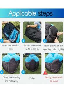 Inflatable Lounger Air Sofa Hammock-Portable,Water Proof& Anti-Air Leaking Design-Ideal Couch For Backyard Beach Traveling Camping Picnics & Music Festivals