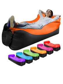 Inflatable Lounger Air Sofa Hammock-Portable,Water Proof& Anti-Air Leaking Design-Ideal Couch For Backyard Beach Traveling Camping Picnics & Music Festivals