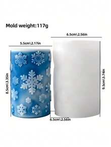 1pc Christmas Decoration Ornaments Silicone Molds For DIY Christmas Snowflakes, Reindeer, Santa Claus, Cylindrical Scented Candles Molds. Easy To Make, Easy To Clean, Easy To Demold. Suitable For Bathroom, Bedroom, Dining Table, Home Decoration Ornaments. Christmas Gift For Others. Gypsum Molds, Resin DIY Craft Molds.