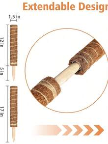 1 pezzo Pali flessibili in muschio per piante, piante di Monstera, supporto per piante rampicanti, piante da appartamento, per piante in vaso, rastrelliere di supporto