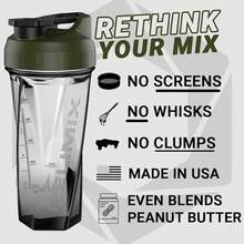 HELIMIX 2.0 Vortex Blender Shaker Bottle Holds Upto 28oz |   No Blending Ball Or Whisk |   USA Made |   Portable Pre Workout Whey Protein Drink Shaker Cup |   Mixes Cocktails Smoothies Shakes |   Top Rack - 來自綠色 - 查看 2