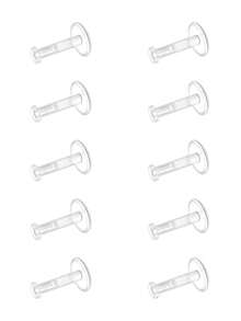 CIZME 10件/套 彩色UV透明唇钉，美杜莎唇环耳环，扁平耳骨耳环，耳部穿刺饰品，男女通用日常配饰 - Clear Lip Studs - 查看 8