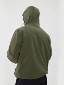 TECTOP Herren Herbst/Winter 3-in-1 thermisch gefütterter Windjacke, abnehmbares Innenfutter, warm, wasserdicht, windabweisend, geeignet für Outdoor-Wanderungen, mit Kapuze, verstellbare Manschetten, mehrere Taschen