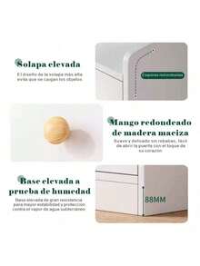 Mueble organizador de cocina minimalista moderno 90cm gabinete amplio color neutro diseño elegante ideal para almacenar utensilios fácil de instalar acabado resistente - tono roble antiguo - Ver 6