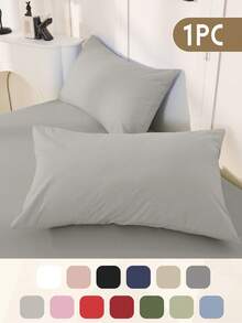 1 funda de almohada suave, funda de almohada de tamaño estándar, cierre de sobre, resistente a las arrugas, el desvanecimiento y las manchas, sin incluir el relleno de la almohada, decoración de otoño, decoración de habitación, de vuelta a la escuela, útiles escolares, blanco, rosa, negro, azul marino, beige, gris, verde, azul, verde