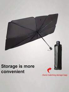 1pc Car Sunshade Umbrella - Protect Your Car Interior From Summer Sun - Windshield Protection And Shading Accessories