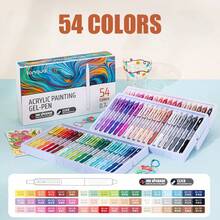 Ensemble de stylos-gel de peinture acrylique 90 couleurs Languo - Marqueurs d'art de superposition professionnels pour étudiants, stylos de dessin DIY à pointe fine de 0,7 mm pour verre/papier/bois/papier noir/tumblers/plastique, idéal pour les notes d'étude et l'artisanat - Multicolore - Voir 15