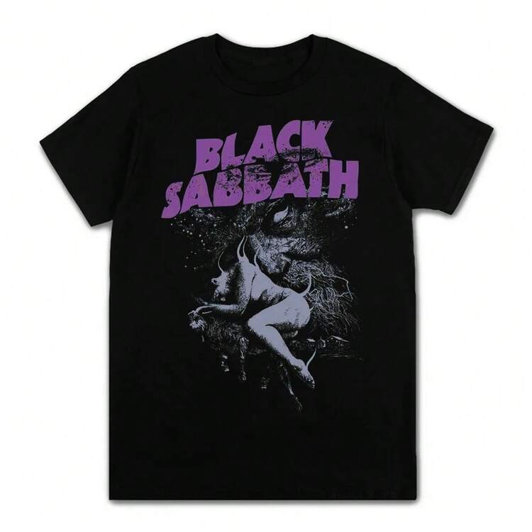2026 Camiseta de banda de rock de metal negro para hombres y mujeres, moda casual, gráfica, de manga corta, talla grande, unisex 62474 - Negro - Añade 1