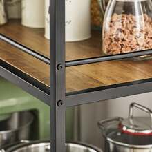 SVW18-F, Serving Trolley Kitchen Trolley Cart Mobile Kitchen Shelf Kitchen Storage Trolley With 5 Shelves - Brown - View 10