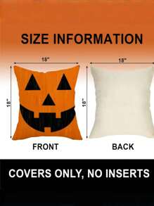 4 Peças Capas de Almofada de Halloween - 45 x 45 cm Capa de Almofada Retro com Expressões de Personagens de Halloween - Capa de Almofada Rústica Colorida de Halloween para Decoração de Casa, Sofá, Presente de Aniversário, Formatura, Decoração de Outono, Decoração de Quarto