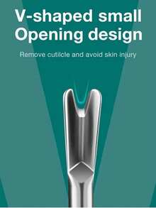 1/2 piezas Cortaúñas y empujador de cutículas profesional de acero inoxidable, herramientas para el cuidado de uñas y pies, sin olor
