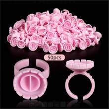 50/100/200pcs Round Eyelash Extension Glue Rings, Eyelash Glue Fixator, Flare Lash Trays, Eyelash Extension Supplies - Multicolor - View 17