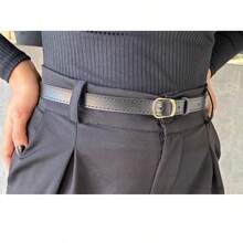 kit 3 cintos modal basico com costura dia a dia carola fivela metalizada dourada de blogueira