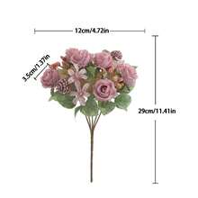 Brighten Up Your Home With Our Set Of 6 Silk Flower Decorations In Various Shades - Perfect For Medium Size Spaces