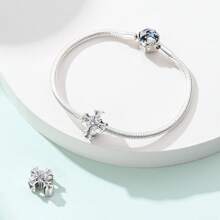 1Count DIY Romantic Classical Pink Purple Zirconia Butterfly, Flower, Animal Series Bead Hanging, Suitable For Pandala Bracelet, Fashionable And Exquisite For Daily Wear, Holiday Gift