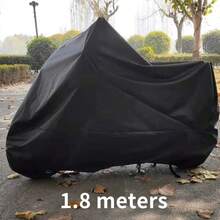 1pc Heavy Duty EVA All-Season Motorcycle Bicycle Cover - Waterproof, UV-Resistant, Snow-Proof, Fits Most Vehicles, Black & Gray, Outdoor Vehicle Protection, Fashionable Motorcycle Cover, UV-Resistant Covering - Multicolor - View 8