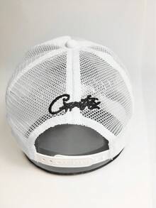 1 Berretto da baseball in rete con ricamo a cinque punte, regolabile, cappello casual per protezione solare da esterno per primavera/autunno, viaggi, spiaggia, vacanze, stile unisex Y2K