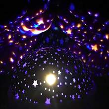 360º Galaxy Star Projector Lamp Star Master Colorful Dome Structure Lampshade - màu đen - Xem 4