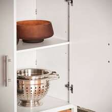 Kitchen Island Storage Cupboard Sideboard Kitchen Breakfast Dining Bar Table Bar Cabinet White And Natural W170 X D60 X H89cm KNL09-WN - White - View 9