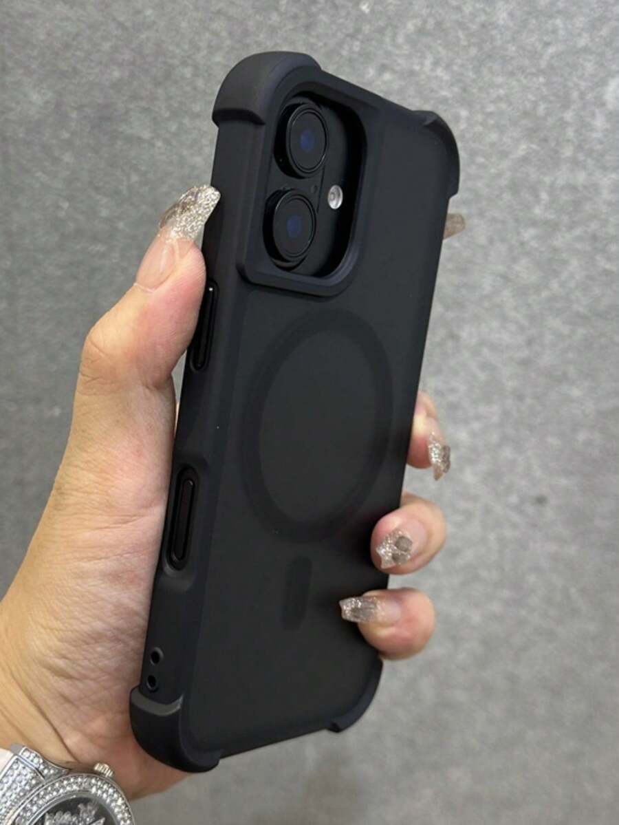 1个奢华磨砂透明磁吸软硅胶手机壳，适用于 17 Pro Max、AIR 16、15、14、13、12、11 Pro Max Plus