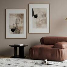 Set Of 2 Abstract Black Beige Wall Art Prints, Minimalistic Art Poster, Industrial Fashion Wall Art, Minimalist Abstract, Japandi Art, No Frame - Multicolor - View 3