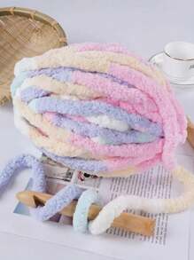 250g Diy Multicolores Fils Chenille Pour Tricoter Et Crocheter Couverture Coussin Épaisse Ligne Douce Et Chaude, Écharpe Ligne De Crochet