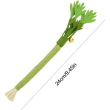 1pc Realistic Celery & Silvervine Cat Toy With Bell, Durable Chew Toy For Pets